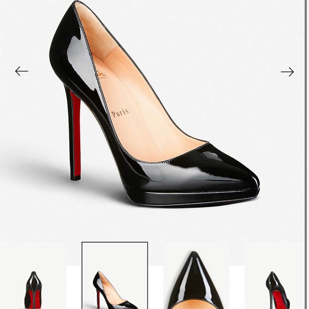 Christian Louboutin Pigalle Plato 120 Patent Calf leather, Sz 37.5